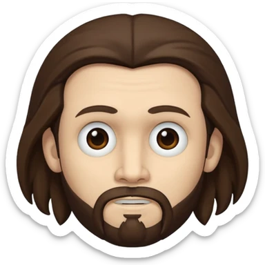 James "Munky" Shaffer with long dark brown hair sticker