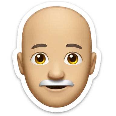 A little balding man with no shoes on sticker