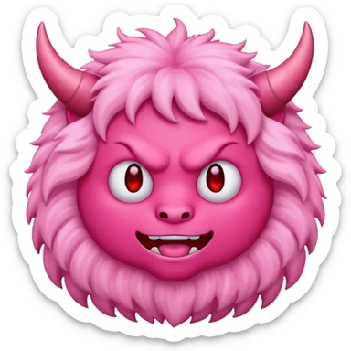 The devil emoji but in pink sticker