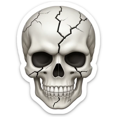 Skull face mind blown sticker