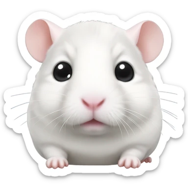 fat white dwarf hamster sticker