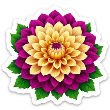 Dahlia flowers  sticker