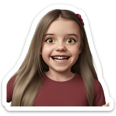 smiling horror girl parody sticker