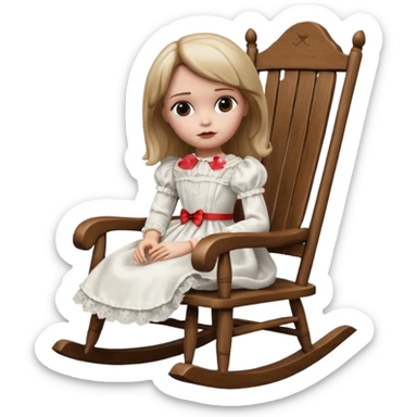 Annabelle doll from The Conjuring movie sticker