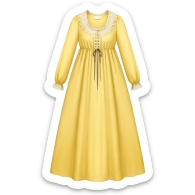 victorian nightgown long sleeve yellow sticker