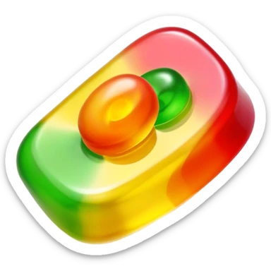 colorful shiny gusher gummy sticker