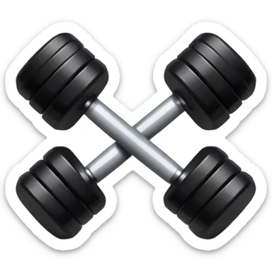 black dumbell gym sticker
