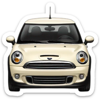 Cream mini cooper 2011 sticker