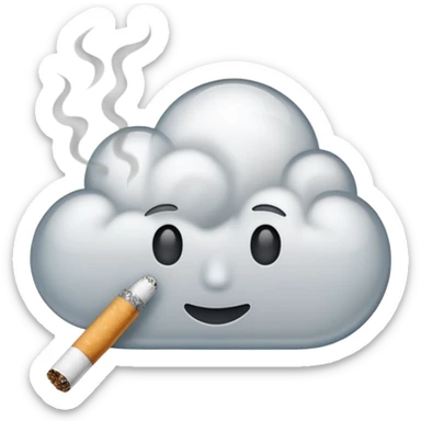 Cigarette Smoke Curl sticker