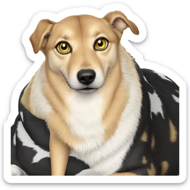 striking yellow eyes of dog sticker