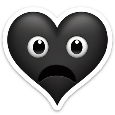 black heart broken sticker