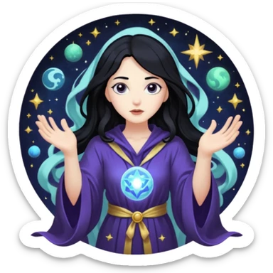 Cosmic witch sticker