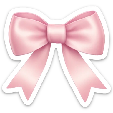 Pale pink ribbon bow sticker