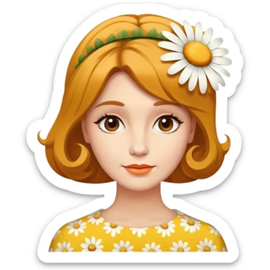 60s daisy sticker