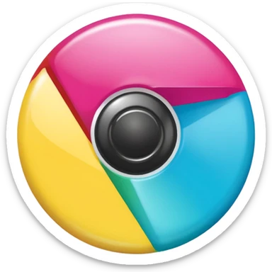 pastel google chrome logo sticker