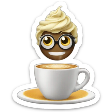 rana bebiendo cafe sticker