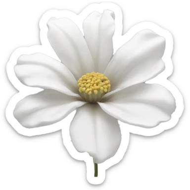 Aesthetic flower white sticker