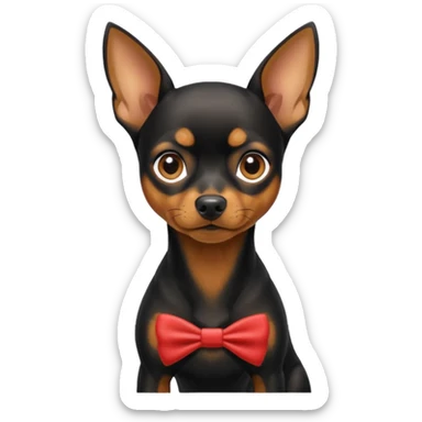 Miniature pinscher dog sticker
