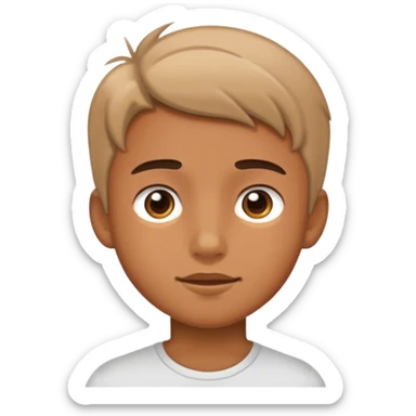 realistic portrait of a boy sticker