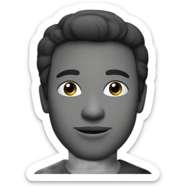 Personne en noir et blanc sticker