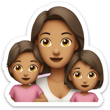 Mom and 2 babies sticker