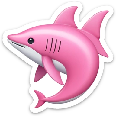 pink middle fin sticker