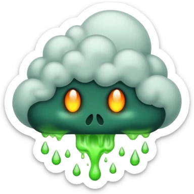 a poisonous cloud of gas, dark swamp color, realism sticker