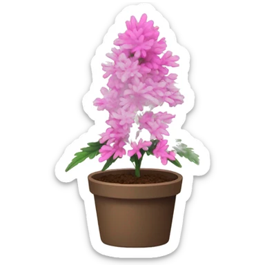 pink weed plant sticker