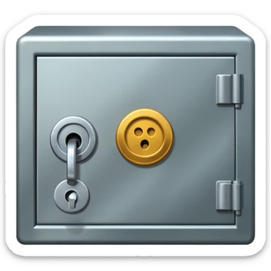 safe deposit box in a bank sticker