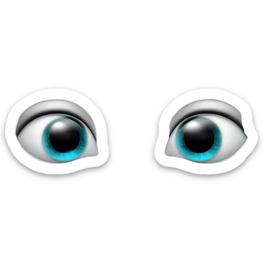 Crea un emoji de ojos viendo sticker
