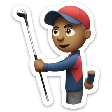 A golfer shanking his tee shot directly right into the water sticker