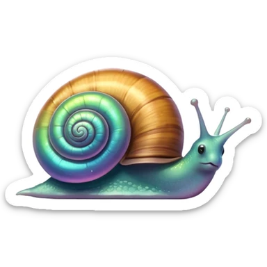 The snail is working sticker