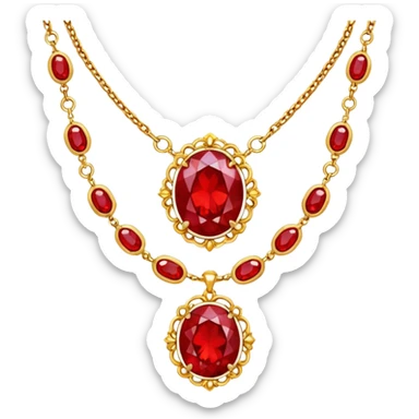 Necklace red sticker