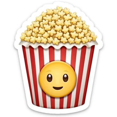 Movie theater popcorn sticker