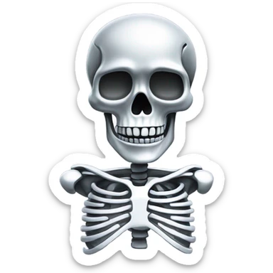 Skeleton made out of chrome ￼ sticker