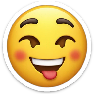 exited emoji, carnaval style sticker