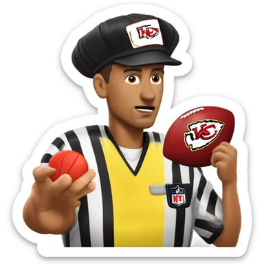 Ref throwing flag because Patrick mahomes sticker