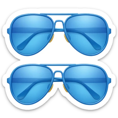 Blue sunglasses sticker