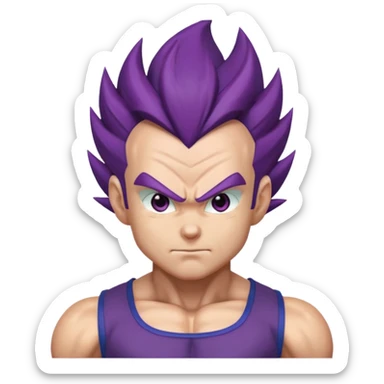 Vegeta ultra ego with purple hair sticker