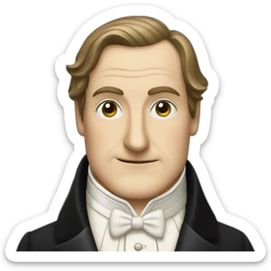 a penguin disguised like in Downton Abbey sticker