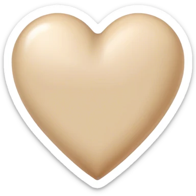 Beige heart  sticker