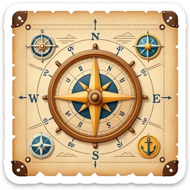 Navigation Chart sticker