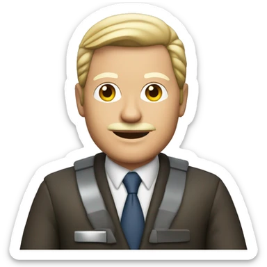 a man driving mercedes s450d sticker