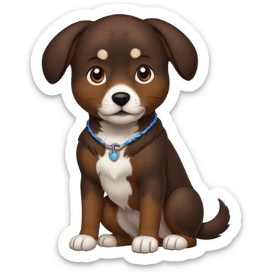 Chien avec poitrine et patte avant droite blanche sticker