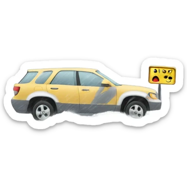 Driving in a blizzard snow storm sticker