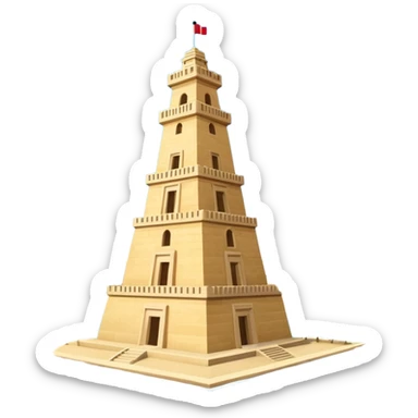 Make the Alexandria tower in egypt emoji with apple emojies style sticker