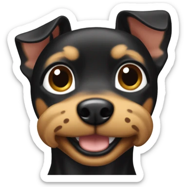 Black and tan Miniature pincher dog sticker