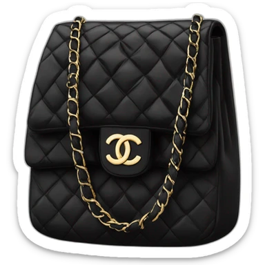 smashed black classic chanel bag sticker