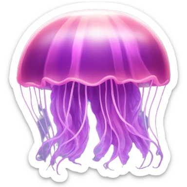 A really pretty pink and purple almost ethereal looking jellyfish sticker