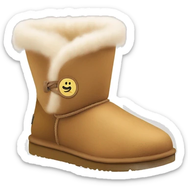 Ugg mini boots that are a tan colour and fluffy  sticker